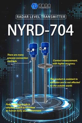 Un buon prezzo. NYRD-704 Trasmettitore di livello del radar d'onda per liquido a bassa costante dielettica 6M Range in linea