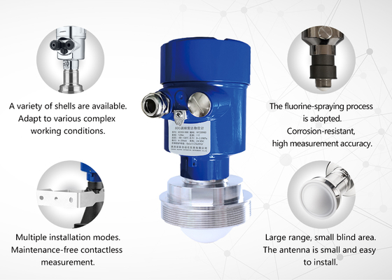 Good price 80GHz Livello radar Temperatura di processo del trasmettitore -40~+260°C e pressione di processo -0,1~2,0MPa in linea