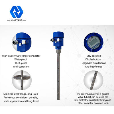 Un buon prezzo. 1.8GHz 6m Guided Wave Radar Level Meter con uscita 4-20mA/HART/Modbus e sonda coassiale per la misurazione del livello del liquido in linea