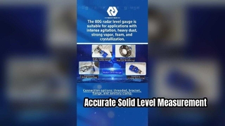 Misurazione di materiali solidi con trasmettitore di livello radar